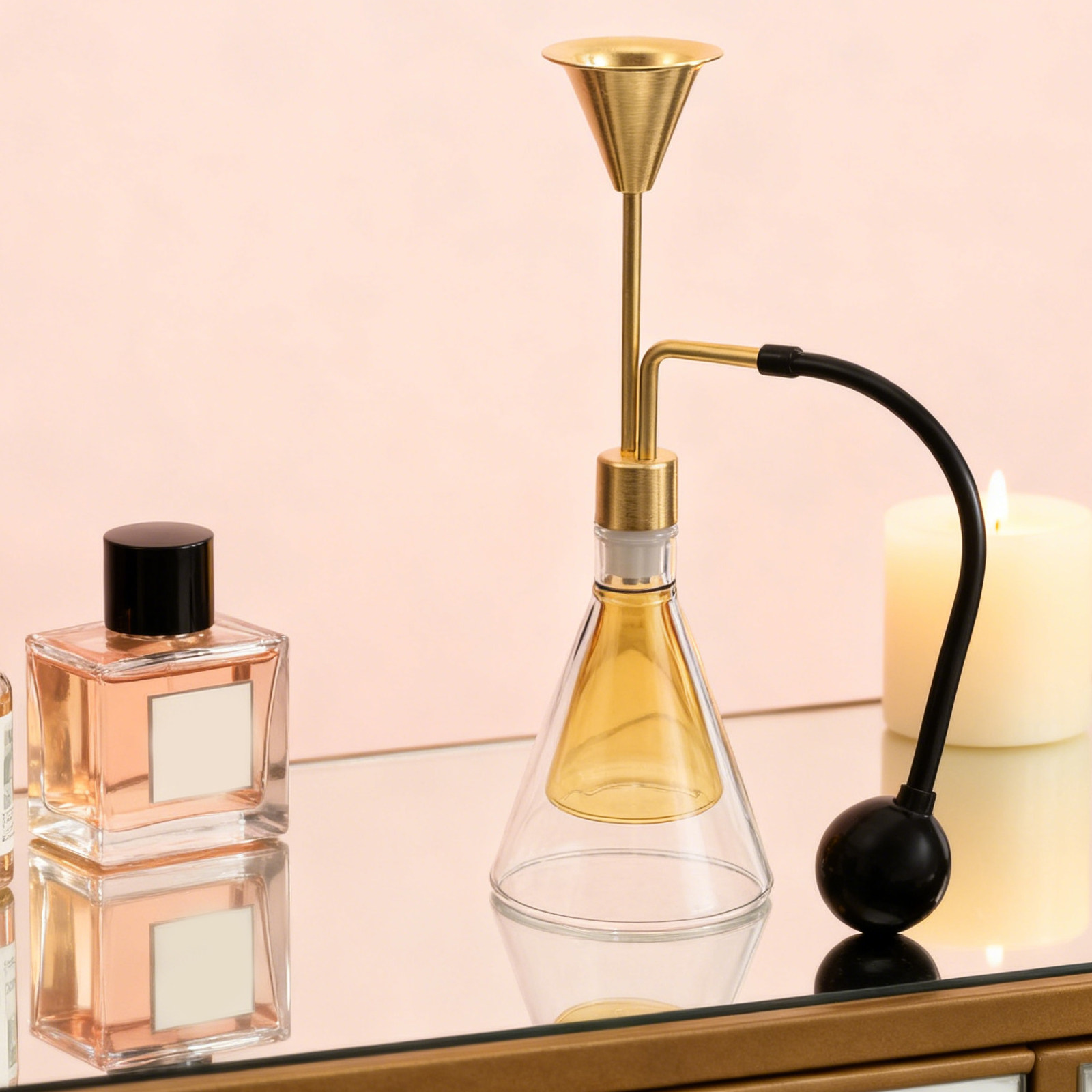 이중벽 유리 에센셜 오일 플라스크 롱 펌프 향수병 홈  - Home Fragrance Bottle 리뷰 및 가격